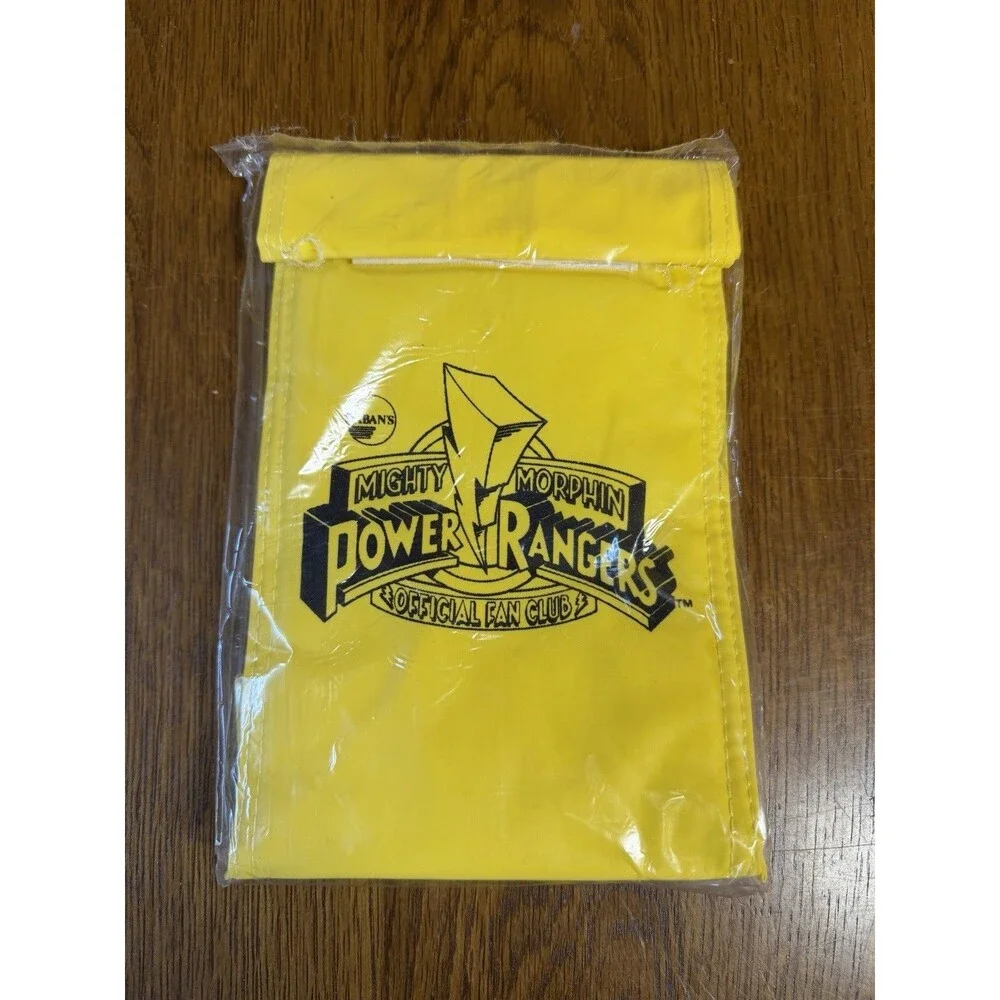 Mighty Morphin Power Rangers Insulated Kids Lunch Bag Yellow/Black Flip Top